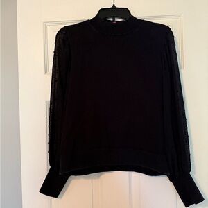 Vince Camuto Black Puff Sleeve Blouse